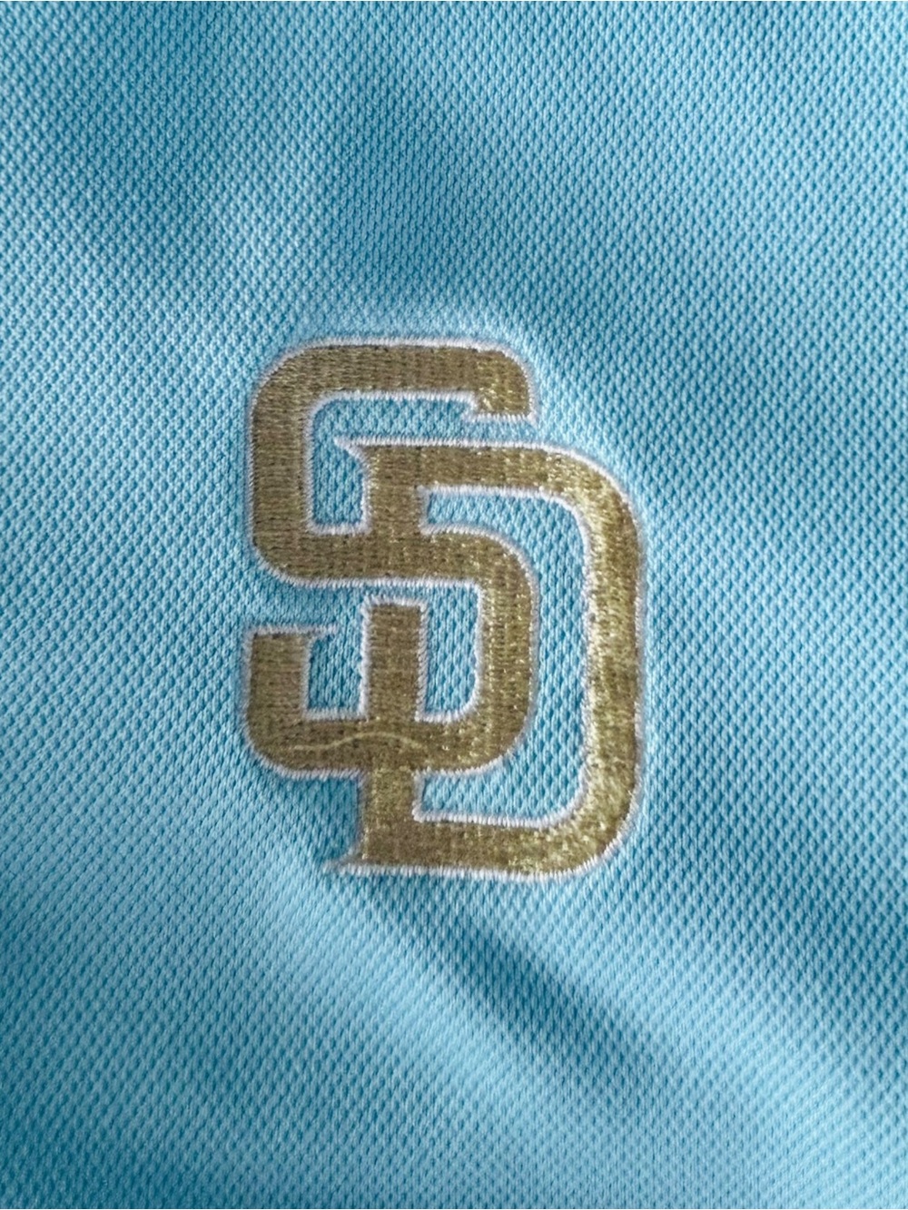 4/$20 Nike Golf Dri-FIT San Diego Padres Sleeveless Polo Top Blue Large - Picture 3 of 5